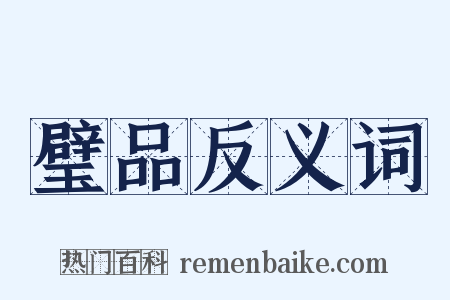 璧品反义词是什么意思的图片